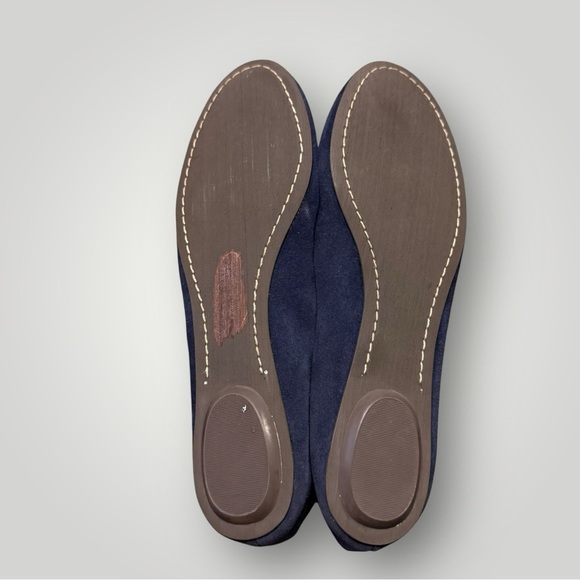 Anthropologie Pilcro and the Letterpress  Embellished Blue Suede  Flats Sz 8.5 - Picture 5 of 6